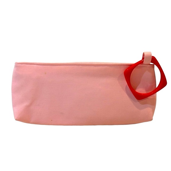 Y2K Bracelet Lips Bag “Save The Drama For Your Mama” Pink Wristlet Clutch‎ Bag - Picture 5 of 7